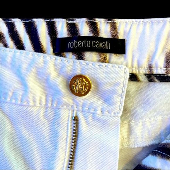 VINTAGE Roberto Cavalli couture jeans Wide legged Boot cut Gorgeous gold accents - Picture 14 of 16